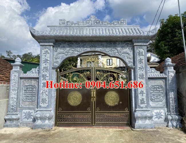 Review mẫu cổng đá đơn giản đẹp cho biệt thự, nhà phố, lâu đài