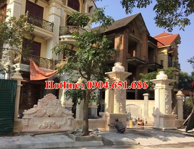 Review mẫu cổng đá đơn giản đẹp cho biệt thự, nhà phố, lâu đài