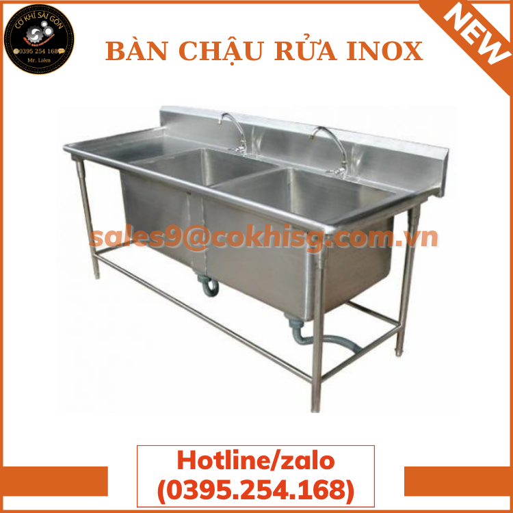 Bàn chậu rửa INOX đa dạng mẫu mã, giá gốc tận xưởng