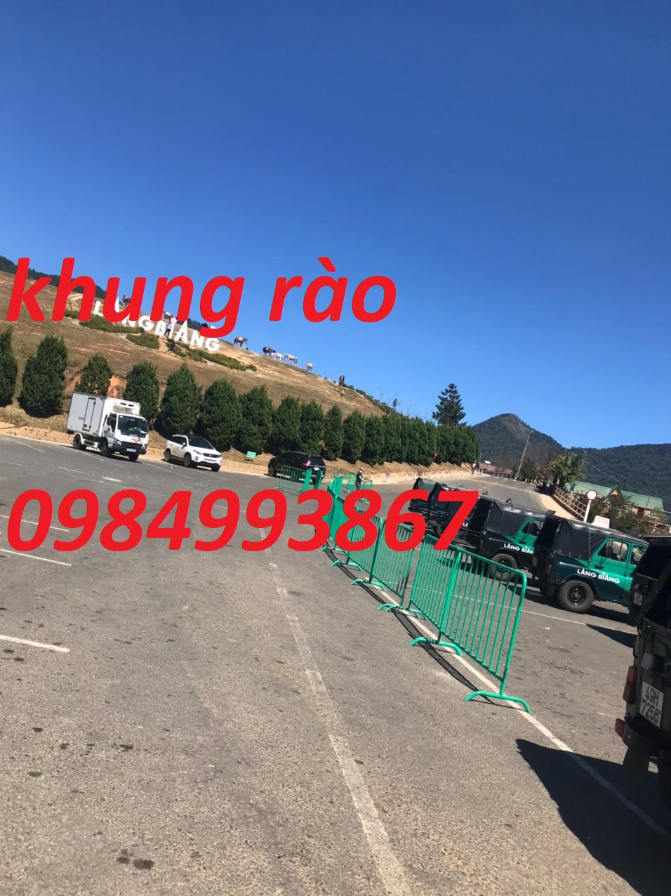 Khung hàng rào ngăn sự kiện ,kích thước 1m2 x2m màu sơn theo yêu cầu