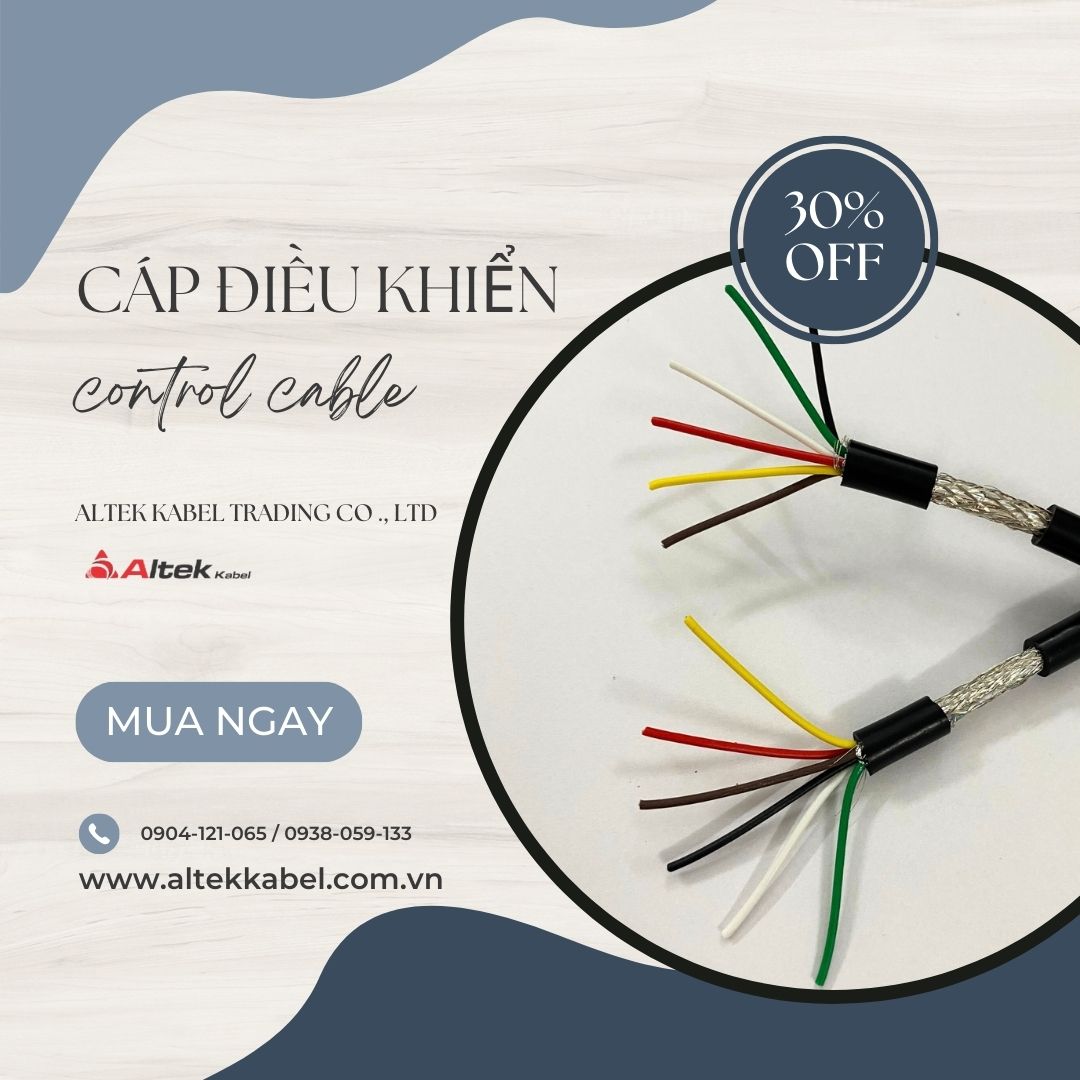 Cáp điều khiển / cáp tín hiệu quy cách 2/4/6/8 lõi x 0.22mm