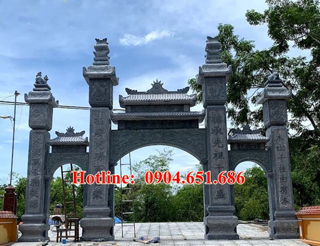 Thiết kế xây cổng đá cổng tam quan đá tại Bắc Ninh - Cổng đá Bắc Ninh