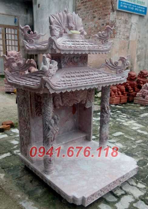 mẫu 321 bàn thờ thần tài ông thiên địa đá bán hải phòng cây hương mếu