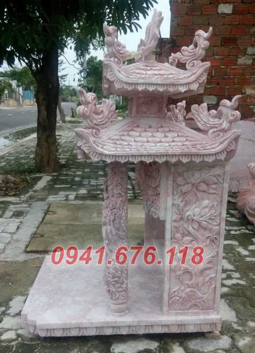 0044 Bàn thờ thần tài ông thiên địa đá ninh bình bán cây hương miếu am