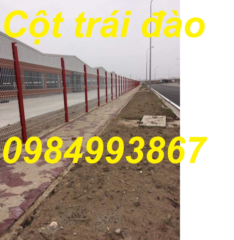 Cột trái đào ,hàng rào cột trái đào mạ kẽm sơn tĩnh điện