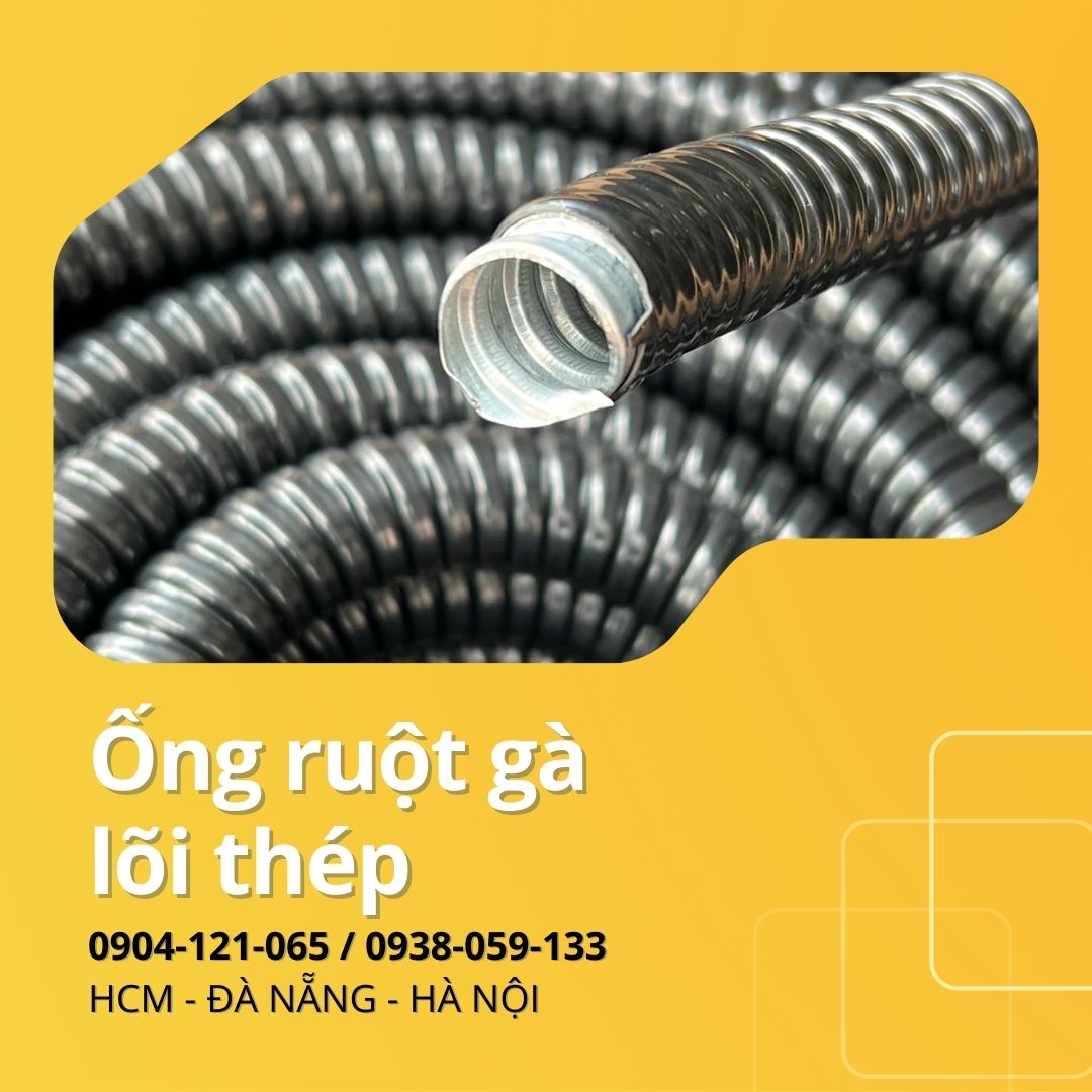 Ống ruột gà lõi thép bọc nhựa pvc / Ống kẽm đàn hồi bọc nhựa pvc