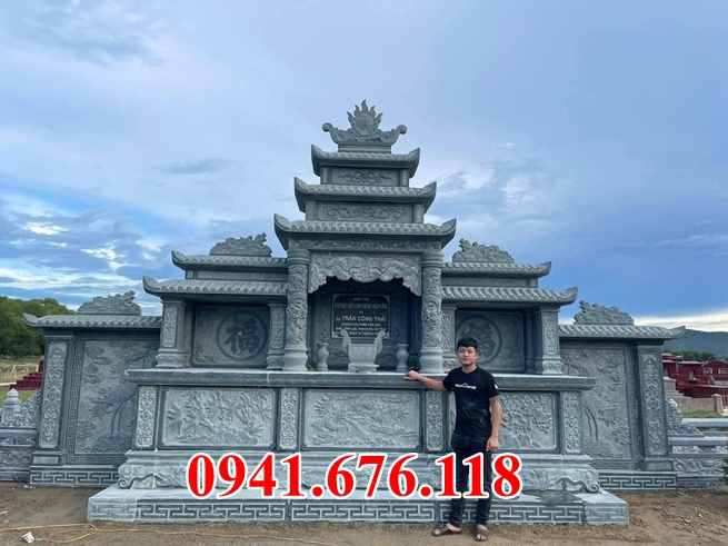 mẫu 4125 mộ đá đẹp bán tiền giang song thân phu thê ông bà bố mẹ