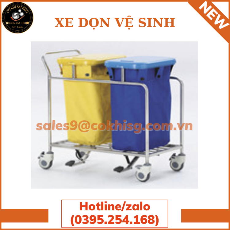 Xe dọn vệ sinh chuyên dùng trong bệnh viện