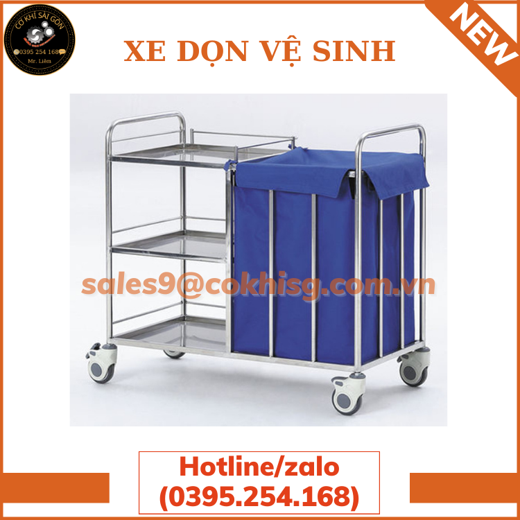 Xe dọn vệ sinh chuyên dùng trong bệnh viện