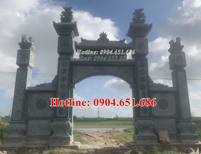 017 cổng đá nhà thờ họ đẹp bán tại Thái Bình - Cổng tam quan Thái Bình
