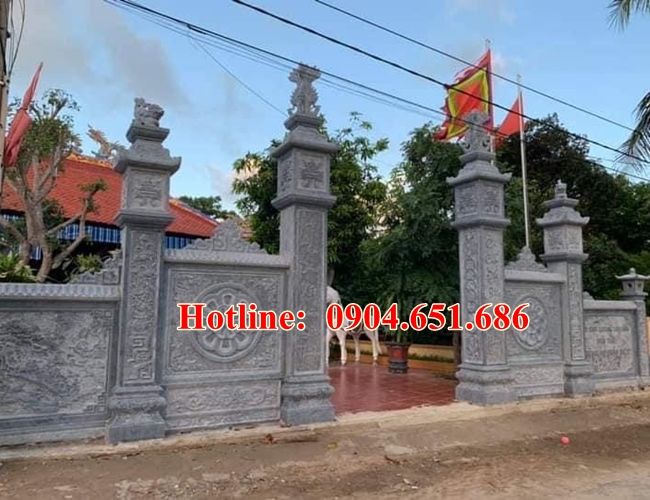 017 cổng đá nhà thờ họ đẹp bán tại Thái Bình - Cổng tam quan Thái Bình