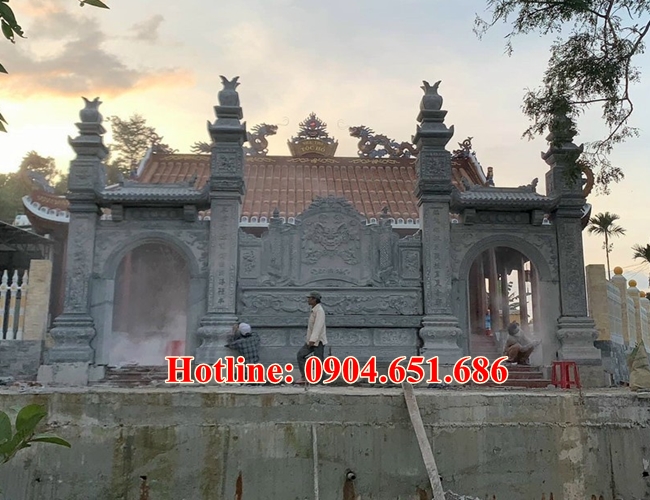 017 cổng đá nhà thờ họ đẹp bán tại Thái Bình - Cổng tam quan Thái Bình