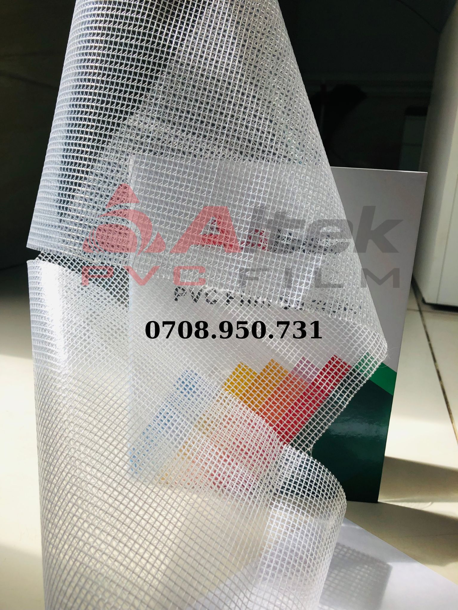 Màng nhựa pvc Kẹp lưới nhiều màu hàng sẵn giao hàng tận nơi