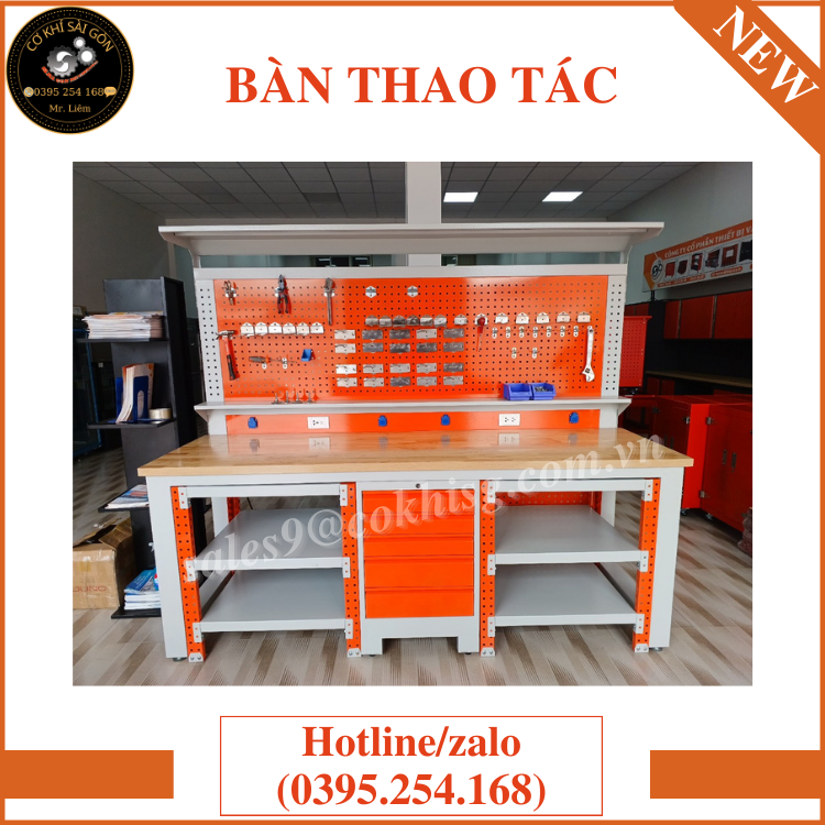 Bàn thao tác cơ khí chuyên dụng trong các kho xưởng công nghiệp