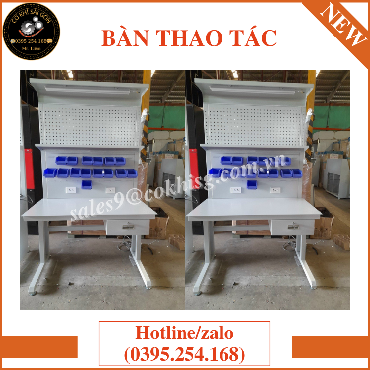 Bàn thao tác cơ khí chuyên dụng trong các kho xưởng công nghiệp