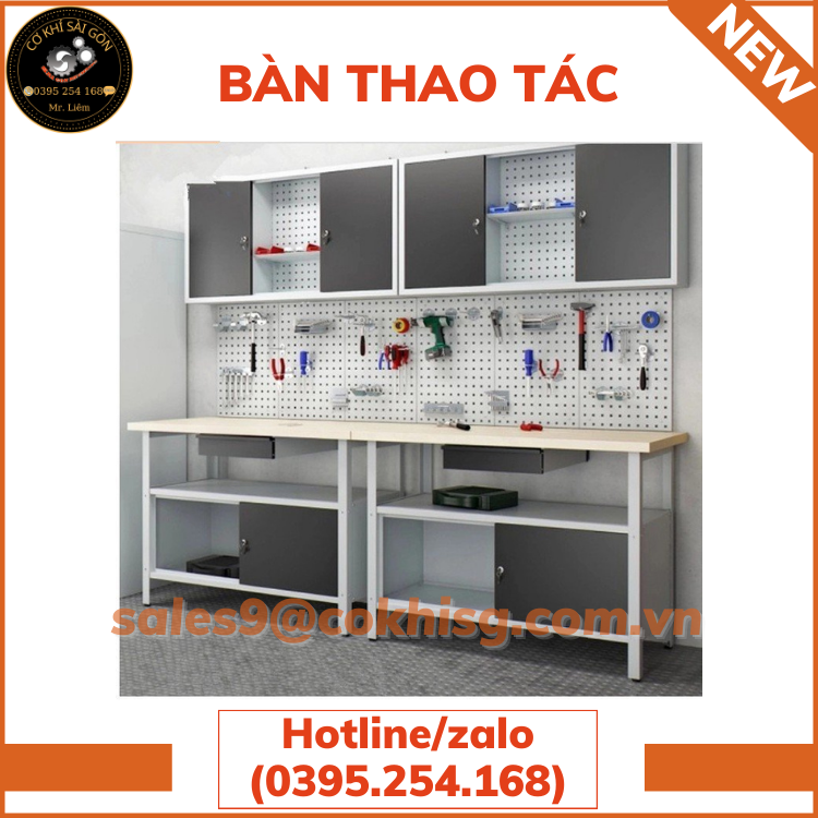 Bàn thao tác cơ khí chuyên dụng trong các kho xưởng công nghiệp