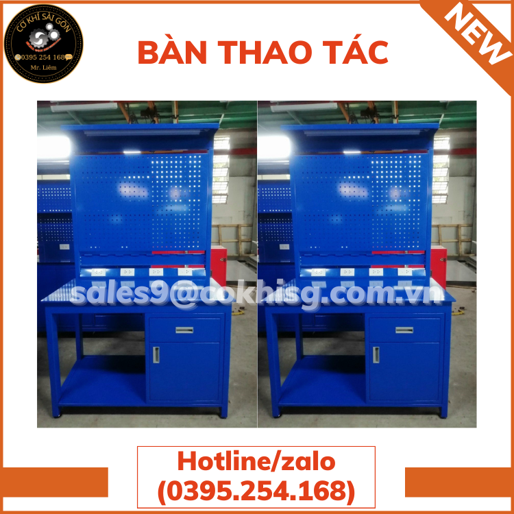 Bàn thao tác cơ khí chuyên dụng trong các kho xưởng công nghiệp