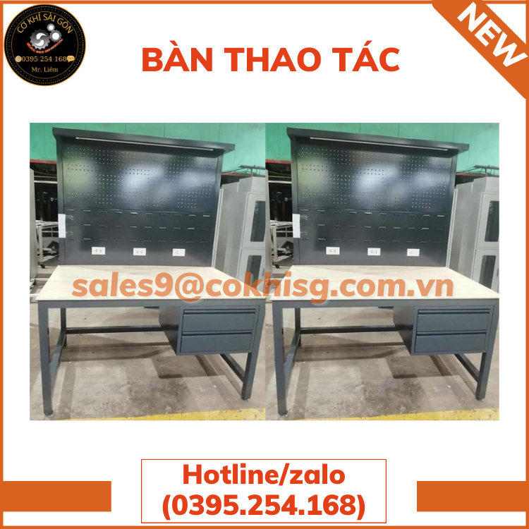 Bàn thao tác cơ khí chuyên dụng trong các kho xưởng công nghiệp