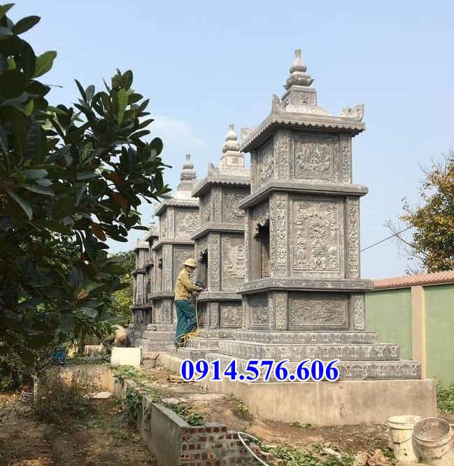 4242 tháp đá để thờ lưu giữ tro hài cốt sư bố mẹ ông đẹp bán trà vinh