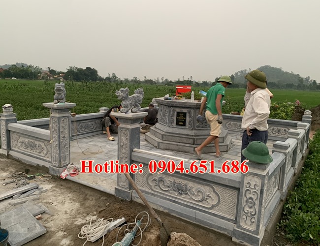 20 lăng mộ đá đẹp bán tại Thái Nguyên - Khu lăng mộ gia đình