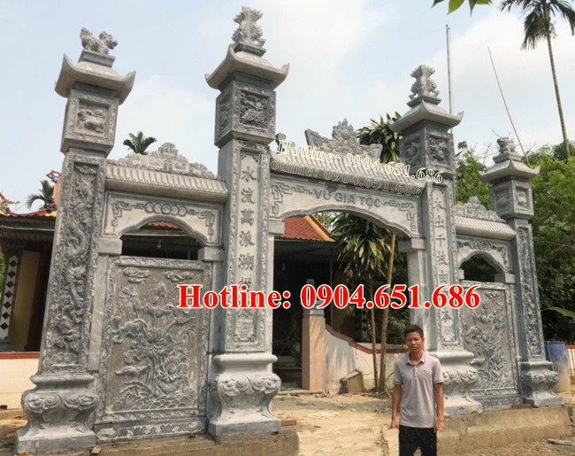 Mẫu cổng đá nhà thờ họ bán tại Quảng Ninh, Hải Phòng