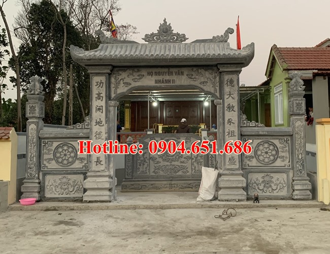 Mẫu cổng đá nhà thờ họ bán tại Quảng Ninh, Hải Phòng