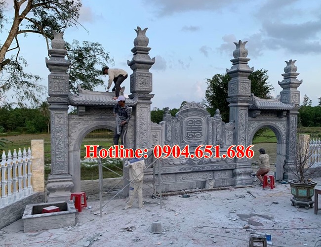 Mẫu cổng đá nhà thờ họ bán tại Quảng Ninh, Hải Phòng