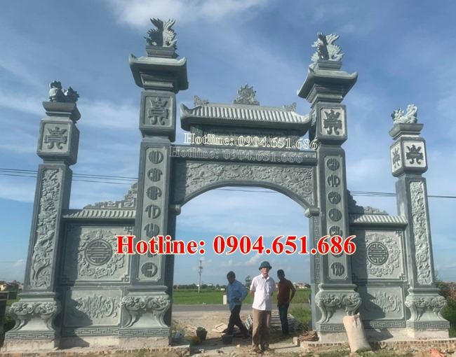 Mẫu cổng đá nhà thờ họ bán tại Quảng Ninh, Hải Phòng