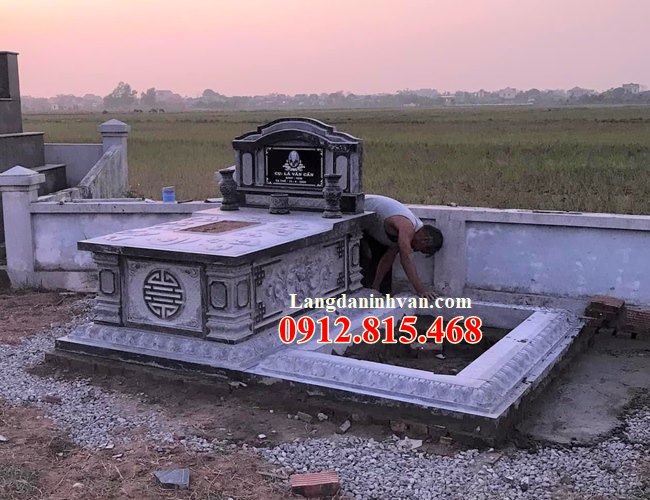 Mẫu mộ đá đẹp xây sẵn để tro cốt bán tại Đắk Lắk - Mộ đá để hài cốt