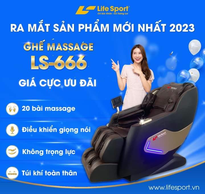 Ghế Massage Lifesport LS-666 - Mua 1 tặng 1