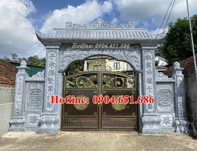 Mẫu cổng nhà thờ họ bằng đá khối tự nhiên đẹp bán tại Hải Dương
