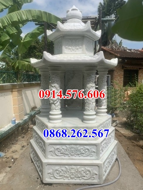 mẫu 080 mộ tháp đá để thờ lưu giữ tro hài cốt bán cà mau ông bà sư