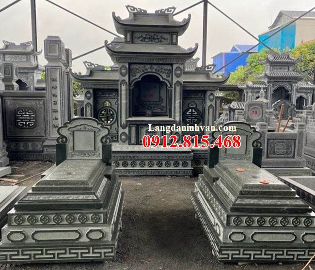 Mộ đá xanh rêu  - Mẫu mộ đá xanh rêu đẹp bán, xây trọn gói toàn quốc