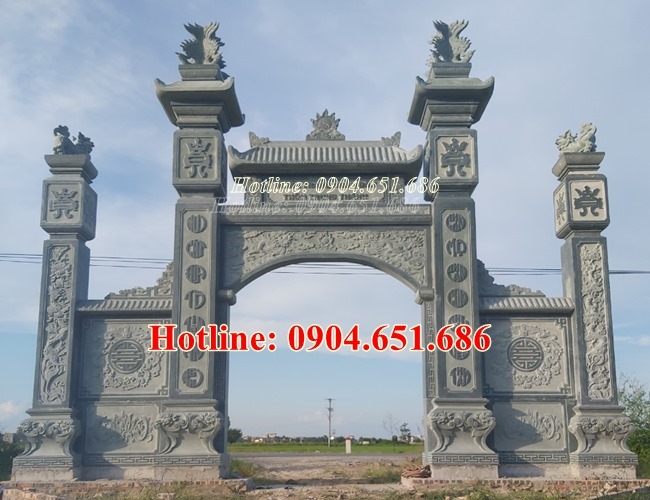 Xây mẫu cổng đá nhà thờ họ đẹp tại Hà Nội - 30 Mẫu cổng đá đẹp
