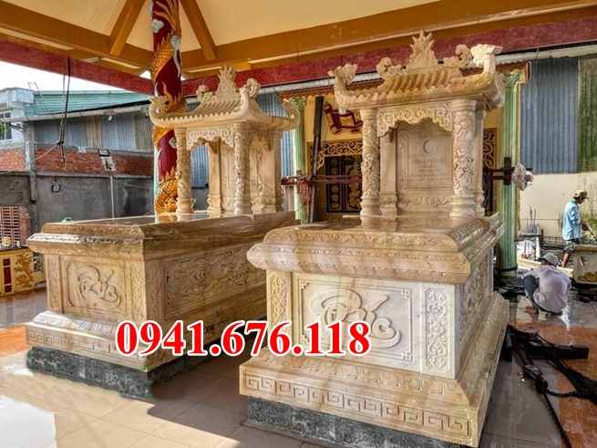 mẫu 659 lăng mộ bằng đá đẹp cà mau ông bà bố mẹ tro cốt song thân