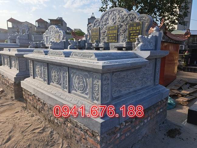 mẫu 196 lăng mộ đá đẹp đà nẵng  gia đình dòng họ ba má mồ mả song thân