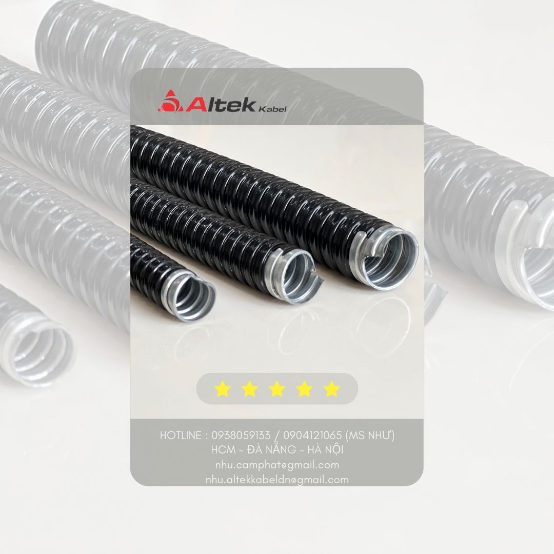 Ống ruột gà lõi thép bọc nhựa pvc luồn dây điện phi 16 / phi 20 /,...