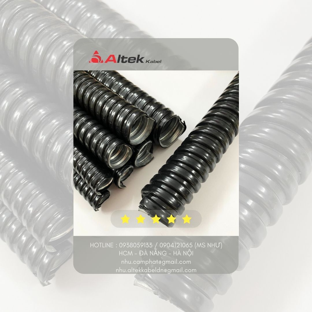 Ống ruột gà lõi thép bọc nhựa pvc luồn dây điện phi 16 / phi 20 /,...