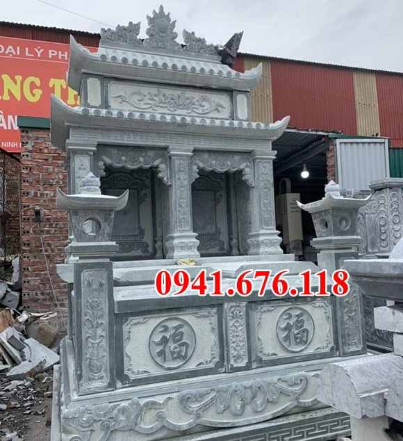 mẫu 205 lăng mộ ông bà bố mẹ dòng họ bằng đá đẹp bán gia lai