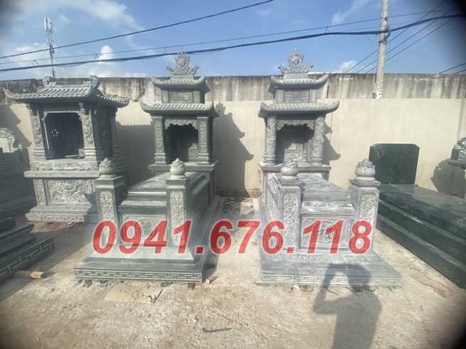 mẫu 205 lăng mộ ông bà bố mẹ dòng họ bằng đá đẹp bán gia lai