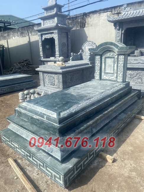 mẫu 205 lăng mộ ông bà bố mẹ dòng họ bằng đá đẹp bán gia lai