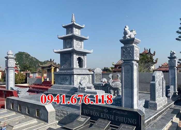 mẫu 386 lăng mộ dòng họ ông bà bố mẹ bằng đá đẹp bán hà giang