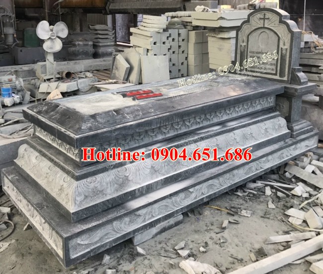 100+ mẫu mộ đá nhất táng đẹp - Xây mộ đá nhấ táng để tro cốt, hài cốt