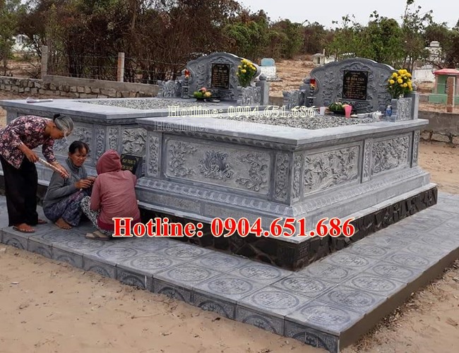 100+ mẫu mộ đá nhất táng đẹp - Xây mộ đá nhấ táng để tro cốt, hài cốt