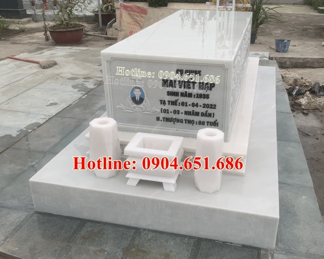 Mộ đá nhất táng đẹp - Cách lựa chọn mộ đá nhất táng, an táng 1 lần