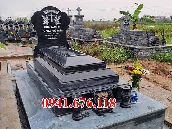 Mẫu 073 lăng mộ bằng đá đẹp bán hà tĩnh nghĩa trang dòng họ ông bà