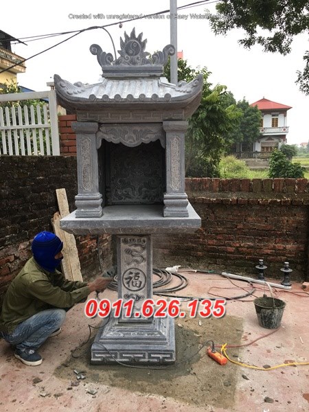 Mẫu cây hương miếu thờ bằng đá đẹp bán tại kon tum