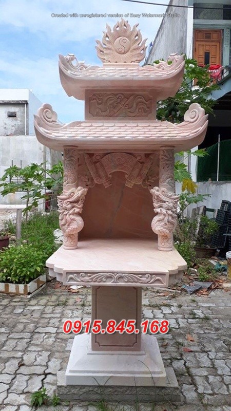 Mẫu 532 miếu thờ thần linh bằng đá đẹp vĩnh long bán bàn thờ thiên địa
