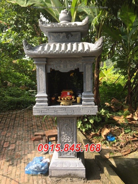 Mẫu 532 miếu thờ thần linh bằng đá đẹp vĩnh long bán bàn thờ thiên địa