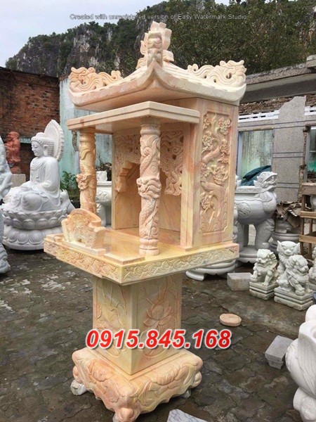 Mẫu 532 miếu thờ thần linh bằng đá đẹp vĩnh long bán bàn thờ thiên địa